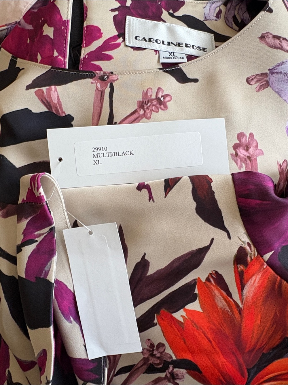 NWT Caroline Rose Bella Satin Dress - Picture 7 of 7